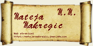 Mateja Makregić vizit kartica